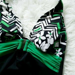 Caribbean Joe Retro Floral Swim Tankini